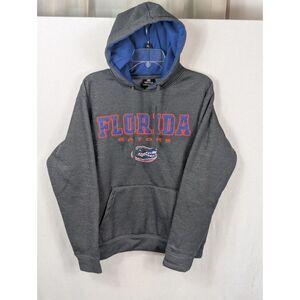 Florida Gators Embroidered Hooded Sweatshirt Gray Men's Size Medium